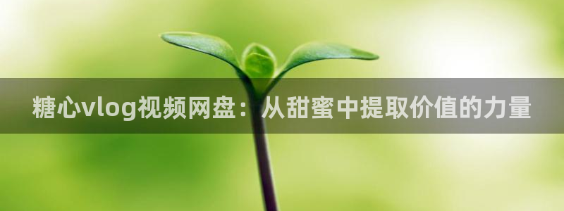 糖心娜娜vlog：糖心vlog视频网盘：